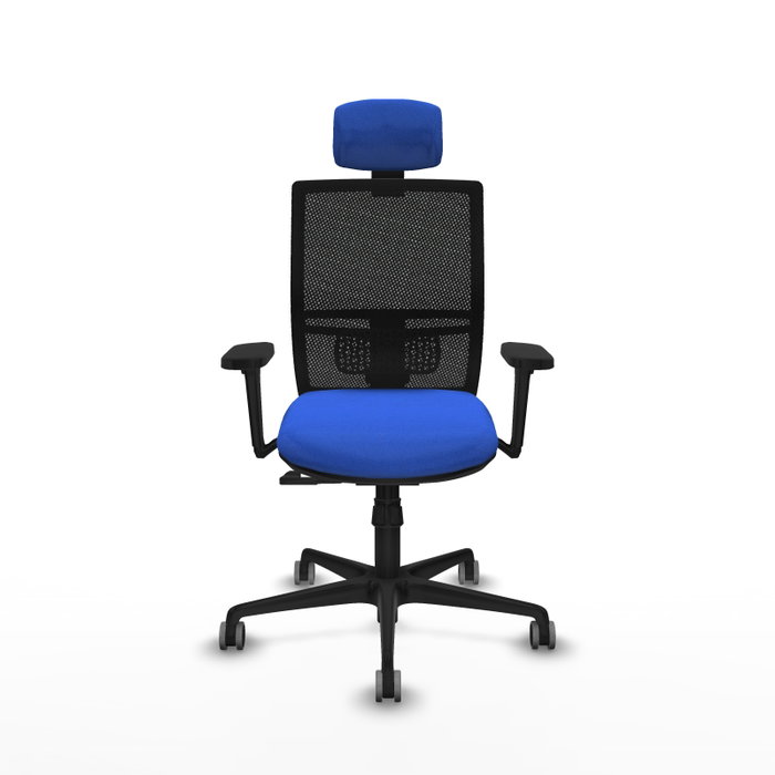 PIQUERAS Y CRESPO Silla de oficina Yunquera con mecanismo Sincro, Azul y Negro PIQUERAS Y CRESPO Silla de oficina Yunquera con mecanismo Sincro, Azul y Negro
