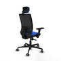 PIQUERAS Y CRESPO Silla de oficina Yunquera con mecanismo Sincro, Azul y Negro