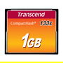 Transcend Tarjeta de Memoria CompactFlash 1GB MLC 133x 50MB/s Lectura 20MB/s Escritura