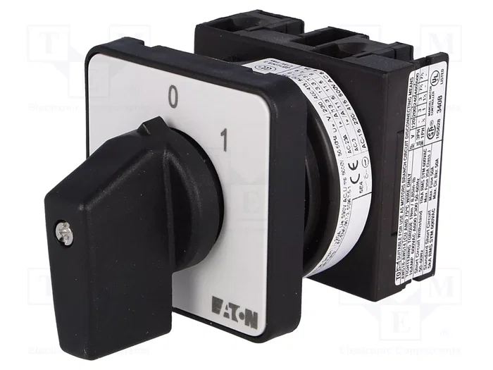 EATON ELECTRIC Interruptor de leva 20A 0-1 de 2 posiciones EATON ELECTRIC Interruptor de leva 20A 0-1 de 2 posiciones