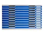 Exacompta Módulo Cajones Sobremesa Classic 10 Cajones Poliestireno DIN A3 Gris Claro/Azul 576x320x350 mm