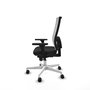 PIQUERAS Y CRESPO Silla de oficina Horna con mecanismo Sincro, Negro/Blanco