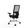 PIQUERAS Y CRESPO Silla de oficina Horna con mecanismo Sincro, Negro/Blanco