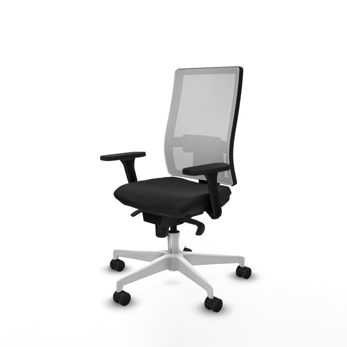 PIQUERAS Y CRESPO Silla de oficina Horna con mecanismo Sincro, Negro/Blanco PIQUERAS Y CRESPO Silla de oficina Horna con mecanismo Sincro, Negro/Blanco