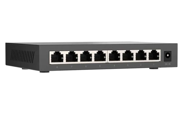 QNAP QSW-1108-8T-R2 Switch No administrado 2.5G Ethernet 8 Puertos (100/1000/2500), Factor de forma Escritorio, Color Negro