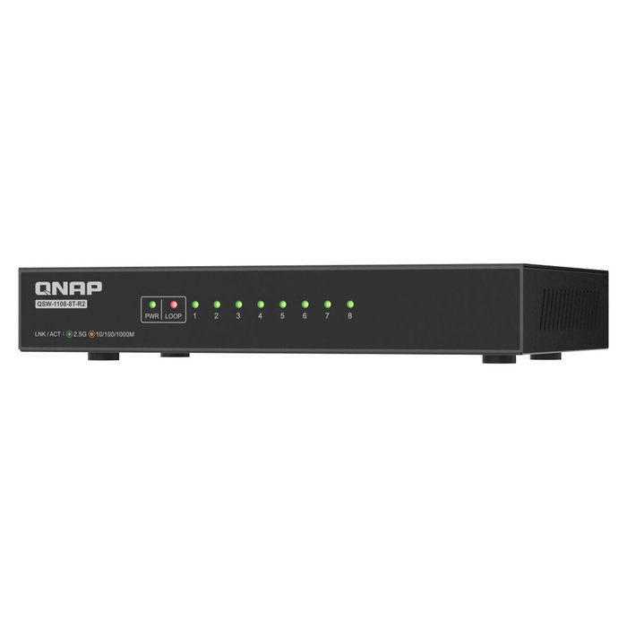 QNAP QSW-1108-8T-R2 Switch de escritorio no administrado 8 puertos 2.5G Ethernet Negro