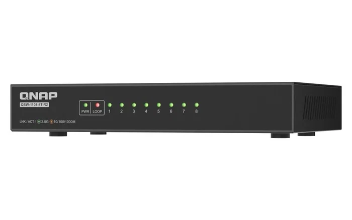QNAP QSW-1108-8T-R2 Switch No Administrado 2.5G Ethernet Escritorio Negro QNAP QSW-1108-8T-R2 Switch No Administrado 2.5G Ethernet Escritorio Negro