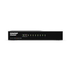 Qnap QSW-1108-8T-R2 Switch de red no gestionado, 8 puertos 2.5GbE RJ45 (10/100/1000/2500 Mbps), Plug and Play, diseño silencioso sin ventilador