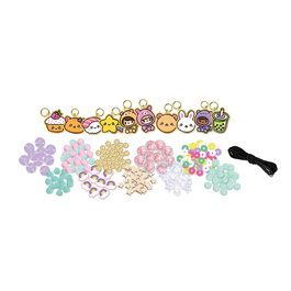 CRAYOLA Creations Set 04-2970 para Crear Pulseras Kawaii - 10 Charms, Perlitas Poliméricas y Cuentas Chispeantes