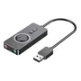 Vention CDRBB Tarjeta de Sonido Interna USB con 3x Jack 3.5 Hembra, Audio 16 bit, Plug and Play, Compatible con Macbook y PS4, Negro