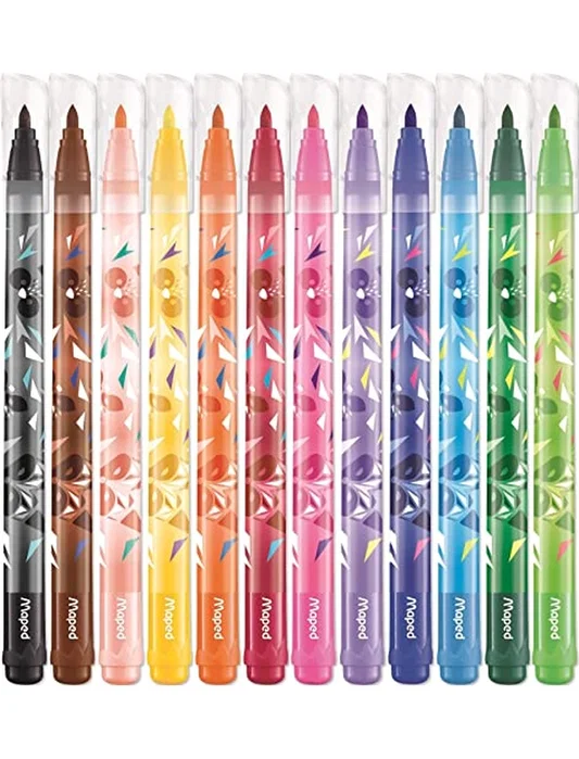 Maped Mini Cute Estuche de 12 Rotuladores Colores Surtidos Maped Mini Cute Estuche de 12 Rotuladores Colores Surtidos