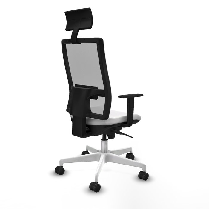PIQUERAS Y CRESPO Silla de oficina Horna con mecanismo Sincro, Blanco y Gris PIQUERAS Y CRESPO Silla de oficina Horna con mecanismo Sincro, Blanco y Gris