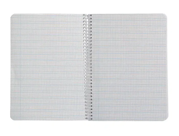 Liderpapel Cuaderno espiral A5 tapa dura 80 hojas 90gr cuadro pautado 3mm color rojo