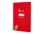 Liderpapel Cuaderno espiral A5 tapa dura 80 hojas 90gr cuadro pautado 3mm color rojo