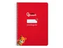 Liderpapel Cuaderno espiral A5 tapa dura 80 hojas 90gr cuadro pautado 3mm color rojo