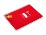Liderpapel Cuaderno espiral A5 tapa dura 80 hojas 90gr cuadro pautado 3mm color rojo