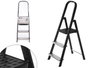 Kipit Escalera Alta de 3 Peldaños, de Aluminio y Acero, con Escalones Antideslizantes, Negra/Plata, 121x38x11.5 cm (Set de 2)