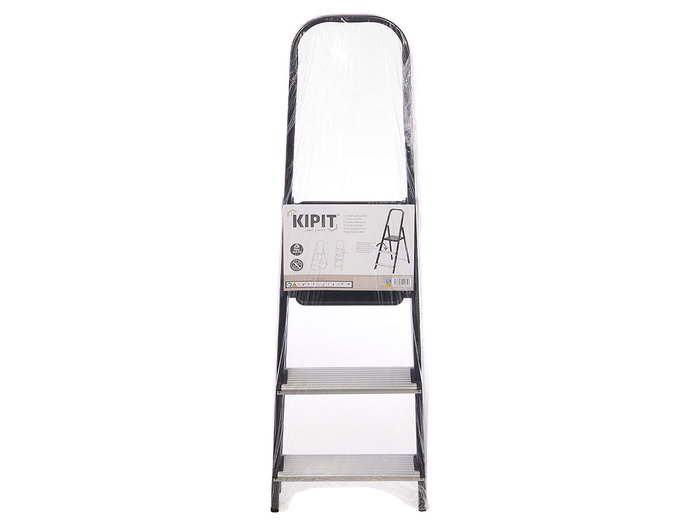 Kipit Escalera Alta de 3 Peldaños, de Aluminio y Acero, con Escalones Antideslizantes, Negra/Plata, 121x38x11.5 cm (Set de 2) Kipit Escalera Alta de 3 Peldaños, de Aluminio y Acero, con Escalones Antideslizantes, Negra/Plata, 121x38x11.5 cm (Set de 2)