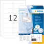 HERMA Tarjetas para insertar nombres A4 75x40 mm blanco 300 unidades