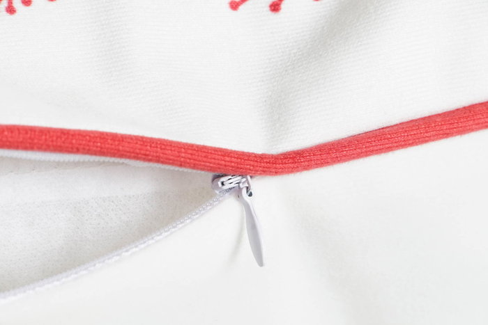 DKD Home Decor Funda Cojin Navidad Tradicional Rojo Blanco Poliester 45 x 45 cm (4 Unidades)