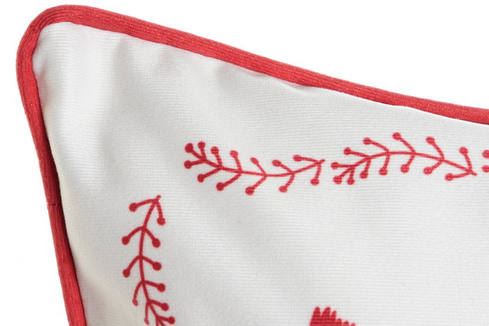 DKD Home Decor Funda Cojin Navidad Tradicional Rojo Blanco Poliester 45 x 45 cm (4 Unidades)