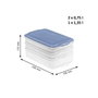 Recipiente Conservador de Alimentos Rotho Rondo Horizon blue Azul Transparente 750 ml 1,35 L