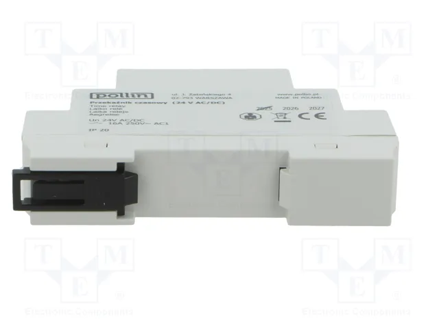 POLLIN PC-1TW-24 Relé de tiempo 24VAC/24VDC SPDT