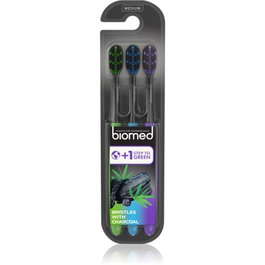 BIOMED Cepillo Dental Black Medio, 3 Unidades