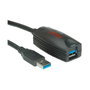 ROLINE Cable Repetidor Activo USB 3.2 Gen 1, 5 Metros, Color Negro