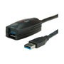 ROLINE Cable Repetidor Activo USB 3.2 Gen 1, 5 Metros, Color Negro