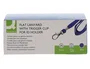 Q-connect Cordón plano con gancho metálico azul para identificadores, pack de 25