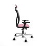 PIQUERAS Y CRESPO Silla de oficina Motilla con mecanismo Sincro/Traslack Rosa y Gris