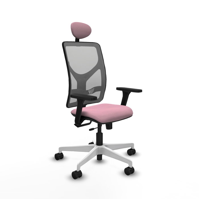 PIQUERAS Y CRESPO Silla de oficina Motilla con mecanismo Sincro/Traslack Rosa y Gris PIQUERAS Y CRESPO Silla de oficina Motilla con mecanismo Sincro/Traslack Rosa y Gris