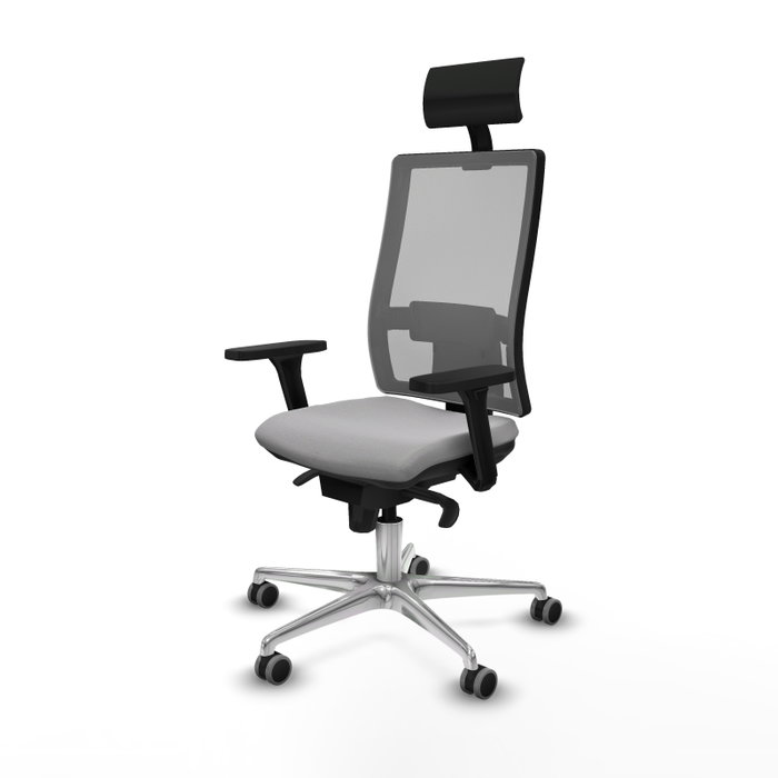 PIQUERAS Y CRESPO Silla de oficina Horna Gris con Brazos 3D y Mecanismo Sincro