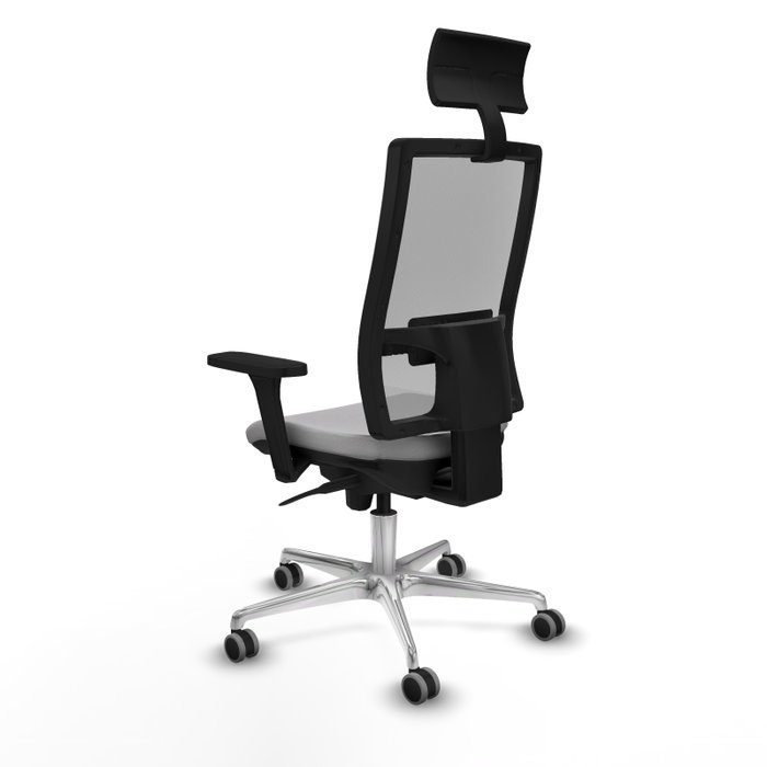 PIQUERAS Y CRESPO Silla de oficina Horna Gris con Brazos 3D y Mecanismo Sincro