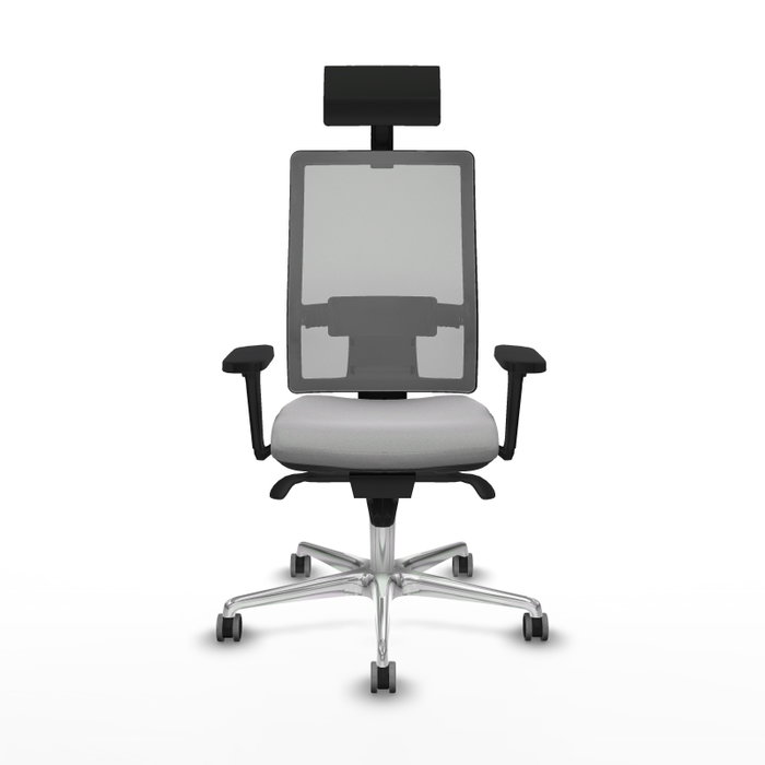 PIQUERAS Y CRESPO Silla de oficina Horna Gris con Brazos 3D y Mecanismo Sincro