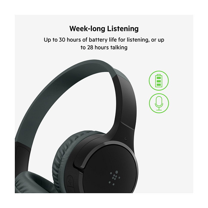 Belkin SOUNDFORM Mini BT Auriculares Inalámbricos On-Ear para Niños, Azul Belkin SOUNDFORM Mini BT Auriculares Inalámbricos On-Ear para Niños, Azul