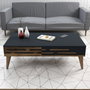 Hanah Home Valensiya 140 Conjunto Muebles Salón Nogal, Antracita