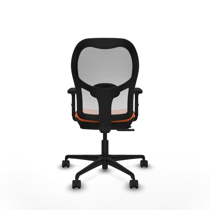 PIQUERAS Y CRESPO Silla de oficina Jorquera con mecanismo Sincro/Traslack Naranja y Blanco PIQUERAS Y CRESPO Silla de oficina Jorquera con mecanismo Sincro/Traslack Naranja y Blanco