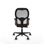 PIQUERAS Y CRESPO Silla de oficina Jorquera con mecanismo Sincro/Traslack Naranja y Blanco