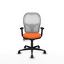 PIQUERAS Y CRESPO Silla de oficina Jorquera con mecanismo Sincro/Traslack Naranja y Blanco