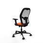 PIQUERAS Y CRESPO Silla de oficina Jorquera con mecanismo Sincro/Traslack Naranja y Blanco
