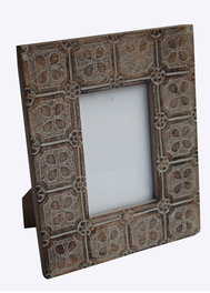 DKD Home Decor Set de 2 Marcos de Fotos de Mango y Cristal Decape 10x15 cm
