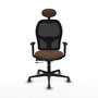 PIQUERAS Y CRESPO Silla de oficina Jorquera con mecanismo Sincro/Traslack Marrón/Negro