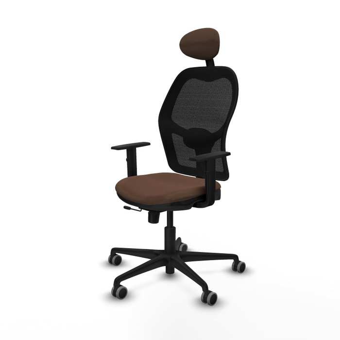 PIQUERAS Y CRESPO Silla de oficina Jorquera con mecanismo Sincro/Traslack Marrón/Negro