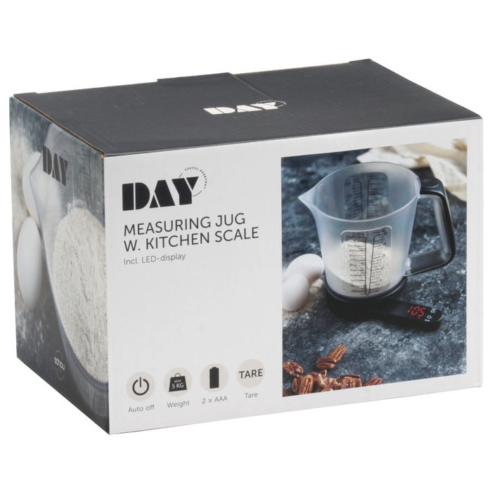 Day Balanza Digital con Vaso Medidor 5 kg Display LED Rojo