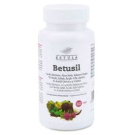 BETULA Betusil 60 Cápsulas con Cardo Mariano, Alcachofa, Té Verde y N-Acetil Cisteína para el Metabolismo Hepático