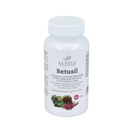 BETULA Betusil 60 Cápsulas con Cardo Mariano, Alcachofa, Té Verde y N-Acetil Cisteína para el Metabolismo Hepático