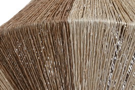 DKD Home Decor Pantalla Tropical 38 x 36 x 38 cm (2 Unidades) de Yute y Metal Natural