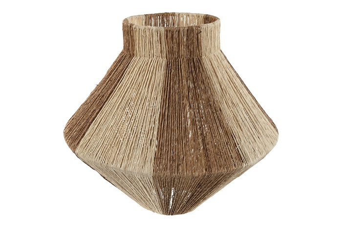 DKD Home Decor Pantalla Tropical 38 x 36 x 38 cm (2 Unidades) de Yute y Metal Natural